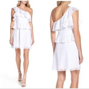 Lilly Pulitzer White One-Shoulder Dress